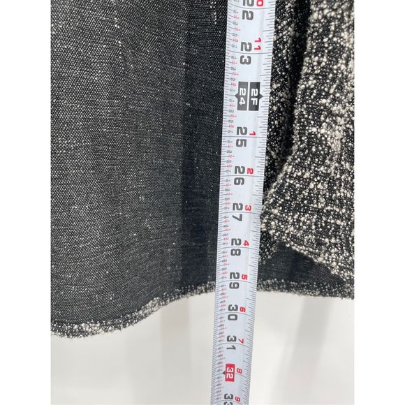 Club Monaco Cardigan Sweater Open Women Small Marled Black White Draped - Picture 11 of 13